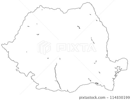 Blank map Romania 114830199