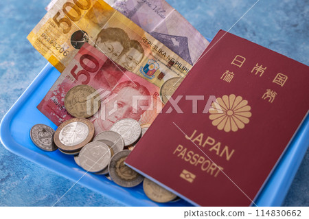 菲律賓貨幣比索日本護照旅行旅遊 114830662