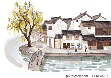 Beautiful scenery of Kurashiki-1 114830664
