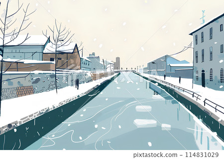 小樽運河的冬景 小樽運河的冬景 114831029