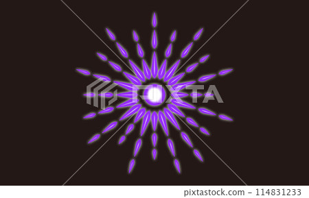 簡單的煙火插畫紫色 簡單的煙火插畫紫色 114831233