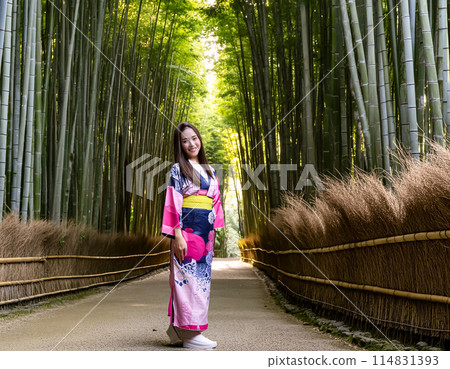 一個穿著漂亮和服的女人 一個穿著漂亮和服的女人 114831393
