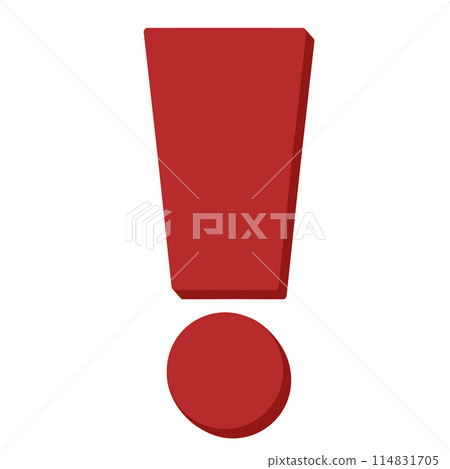 Exclamation Mark Cartoon illustration Red Exclamation Mark 114831705