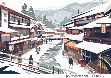 Ginzan Onsen (Yamagata)-4 (Snow Scenery) 114831788