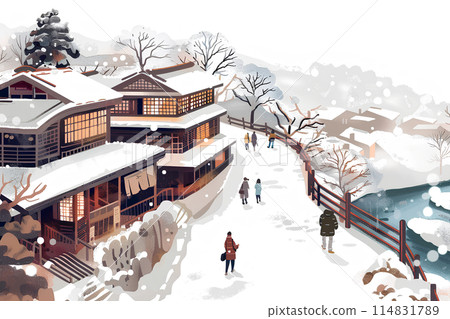 銀山溫泉（山形）-4（雪景） 114831789