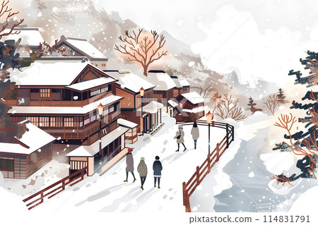 Ginzan Onsen (Yamagata)-4 (Snow Scenery) 114831791