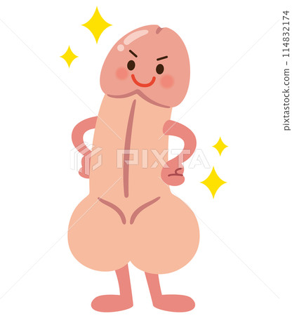 A lively male genitalia character: Penis 114832174