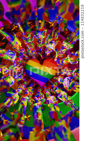 3D illustration Background for advertising and wallpaper in festival  and celebrate scene. 3D rendering in decorative concept. 114832219