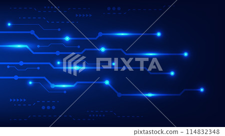hi tech circuit board background. abstract futuristic line with blue light 114832348