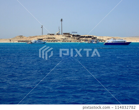 view from sea boat view from sea boat 114832782