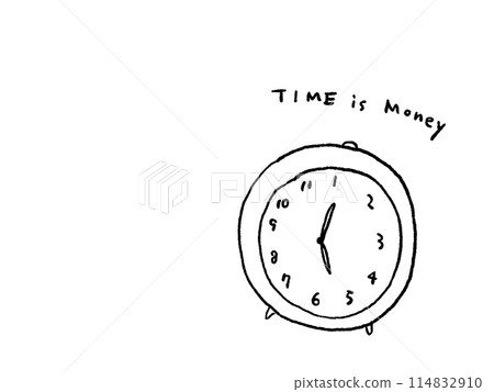 Alarm clock, table clock, with text (time is money) Alarm clock, table clock, with text (time is money) 114832910