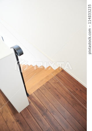 Residential staircase, landing, 2nd floor Residential staircase, landing, 2nd floor 114833235