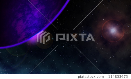 Image illustration of space and earth 114833673