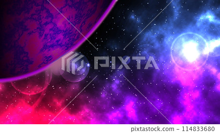 Clouds and Earth floating in space 114833680