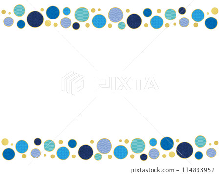 Japanese pattern polka dot frame Japanese pattern polka dot frame 114833952