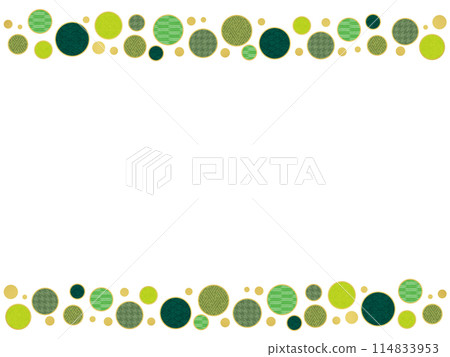 Japanese pattern polka dot frame Japanese pattern polka dot frame 114833953