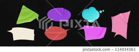 Grunge sticker in form of speech bubble. 114834361