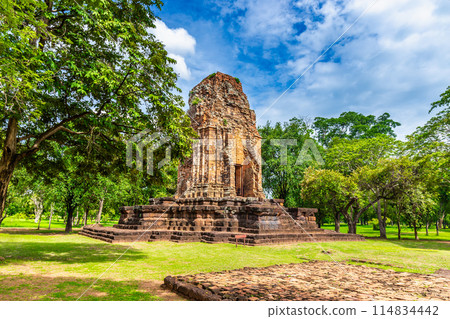 Phra Prang in Si Thep historical park It is an architecture in the Dvaravati period in Phetchabun Province, Thailand. 114834442