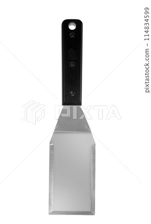 Barbecue and grill spatula bottle hook tongs tools set on White Background Barbecue and grill spatula bottle hook tongs tools set on White Background 114834599