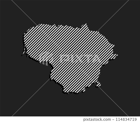 Vector map Lithuania for points, dotted template 114834719