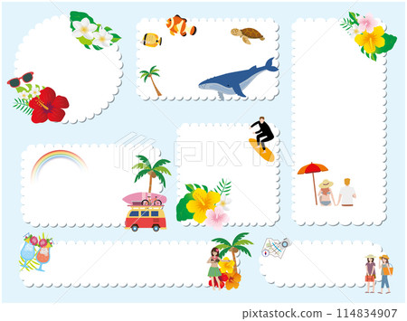 Tropical frame set Tropical frame set 114834907