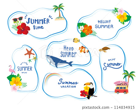 Tropical frame set 114834915