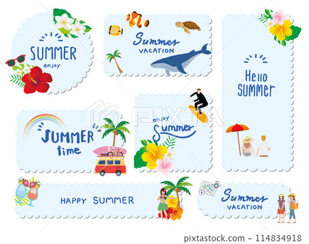 Tropical frame set Tropical frame set 114834918