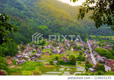 World Heritage Shirakawago Village is a farming village located in a valley along with snow the Shogawa River, registered as a UNESCO World Heritage Site in 1995, Gifu Prefecture, Japan. World Heritage Shirakawago Village is a farming village located in a valley along with snow the Shogawa River, registered as a UNESCO World Heritage Site in 1995, Gifu Prefecture, Japan. 114835255