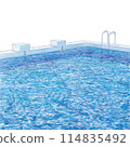 Swimming pool white background 114835492