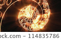 The classic spiral fire. 3D rendering 114835786