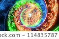 The classic spiral fire. 3D rendering 114835787