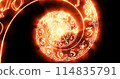 The classic spiral fire. 3D rendering 114835791