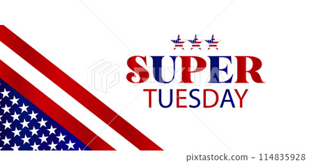 Pebble Super Tuesday Stylish Text illustration Design Pebble Super Tuesday Stylish Text illustration Design 114835928