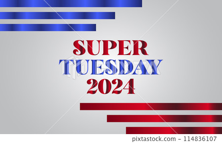 Peninsula Super Tuesday Stylish Text illustration Design 114836107
