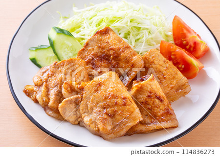 Eat pork with ginger Eat pork with ginger 114836273