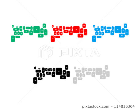 Map with municipalities _ Tottori prefecture _ Deformed-08 Map with municipalities _ Tottori prefecture _ Deformed-08 114836304