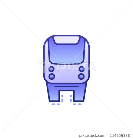 monorail icon on white with outline monorail icon on white with outline 114836588