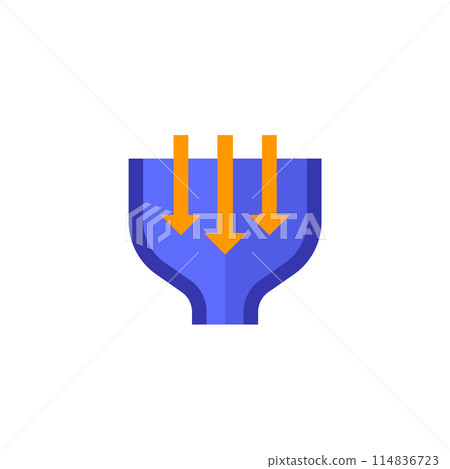 Bottleneck icon on white, flat vector 114836723