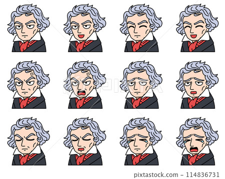Beethoven illustration set 114836731
