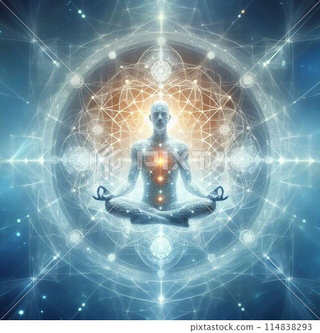 冥想和燈光圖案 冥想和燈光圖案 114838293