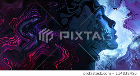 Emotional image of depression and despondency 114838456