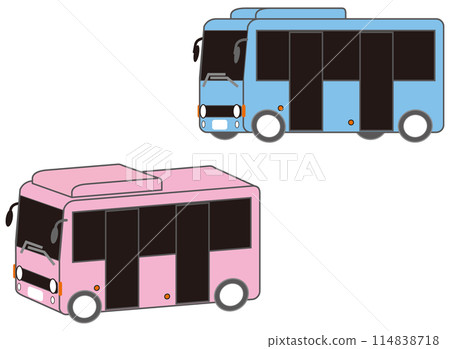 Illustration of a vehicle "minibus" from diagonally forward 114838718