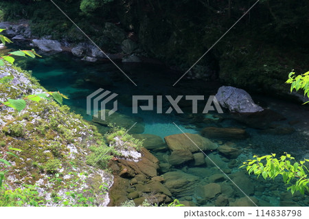 Clear stream of Asemigawa River: Season of fresh greenery (Motoyama Town, Kochi Prefecture) Clear stream of Asemigawa River: Season of fresh greenery (Motoyama Town, Kochi Prefecture) 114838798