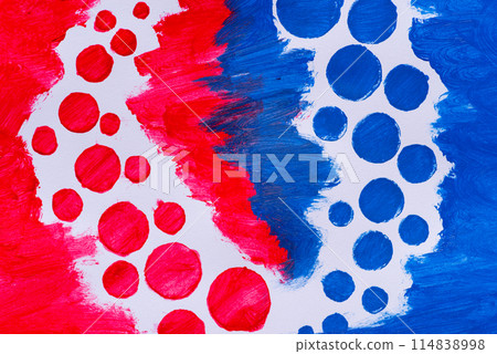 Red and blue polka dots Red and blue polka dots 114838998