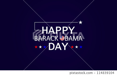 Commemorating Barak Obama Day with Stylish Text Design 114839104