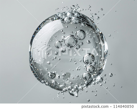 bubbles floating in water 114840850