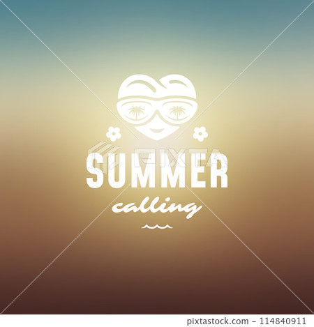 Summer holidays label or badge typography slogan design Summer holidays label or badge typography slogan design 114840911