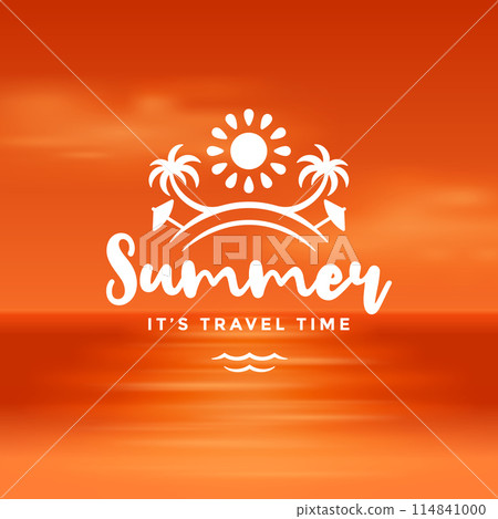 Summer holidays label or badge typography slogan design Summer holidays label or badge typography slogan design 114841000