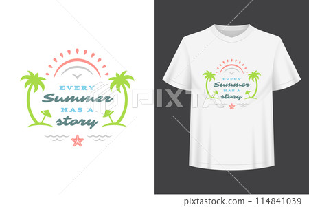 Summer quote or saying can be used for t-shirt, mug, greeting card, photo overlays 114841039