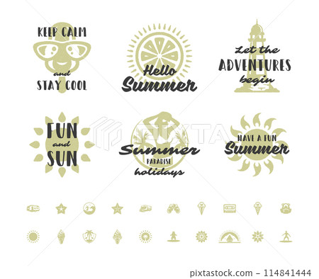 Summer holidays typography inspirational quotes or sayings design Summer holidays typography inspirational quotes or sayings design 114841444